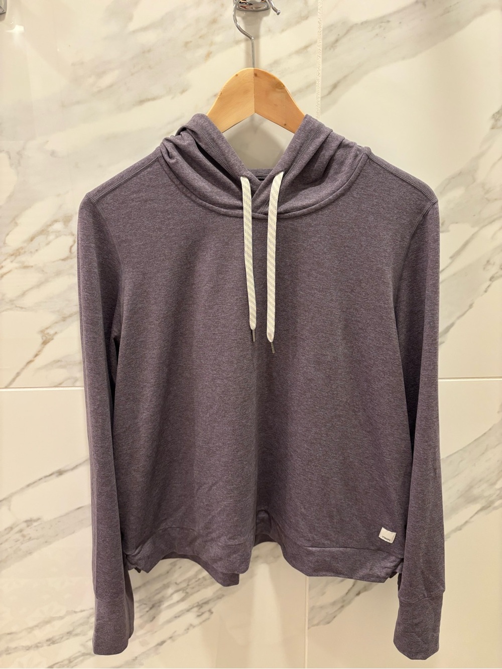 Vuori Women's Halo Essential Hoodie, Heather Purple, Size Large